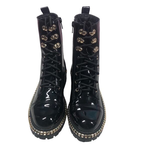 Alexis Bendel Queen -gem embellished logger boots size 6 - Picture 4 of 9